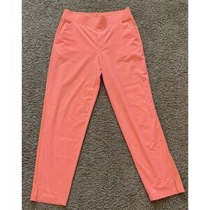 Athleta Brooklyn Mid Rise Ankle Pant womens Lightweight Super Stretch Coral Sz 8